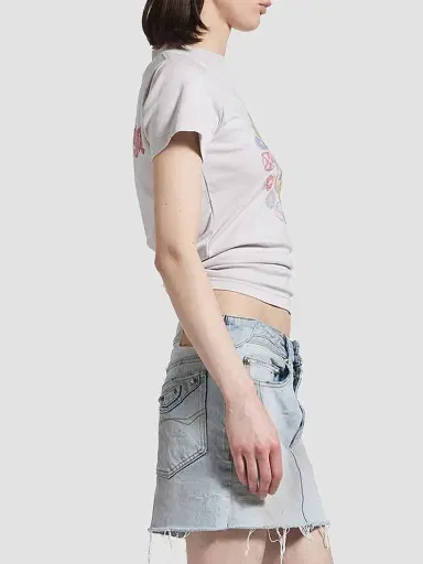 Balenciaga Women's Spiral Crest Fitted T-Shirt - Dirty White | Thumbnail 6 Balenciaga Women's Spiral Crest Fitted T-Shirt - Dirty White | Thumbnail 6
