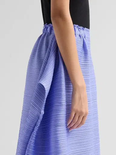 Pleats Please Issey Miyake Women's Bouncy Basket Plisse Midi Skirt - Steel Blue | Thumbnail 5 Pleats Please Issey Miyake Women's Bouncy Basket Plisse Midi Skirt - Steel Blue | Thumbnail 5