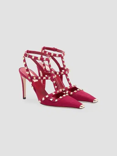 Valentino Garavani Women's Rockstud Suede 100MM Pumps - Insolent | Thumbnail 2 Valentino Garavani Women's Rockstud Suede 100MM Pumps - Insolent | Thumbnail 2