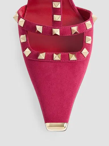 Valentino Garavani Women's Rockstud Suede 100MM Pumps - Insolent | Thumbnail 5 Valentino Garavani Women's Rockstud Suede 100MM Pumps - Insolent | Thumbnail 5