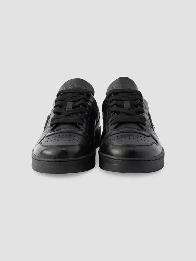 Prada Men's Downtown Leather Sneakers - Black | Thumbnail 4 Prada Men's Downtown Leather Sneakers - Black | Thumbnail 4