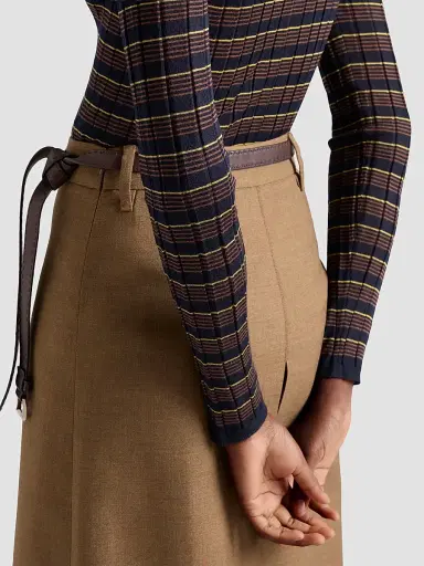Prada Women's Striped Cashmere and Silk Cardigan - Blue | Thumbnail 6 Prada Women's Striped Cashmere and Silk Cardigan - Blue | Thumbnail 6