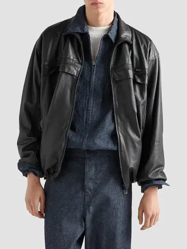 Prada Men's Chambray Shirt - Blue | Thumbnail 2 Prada Men's Chambray Shirt - Blue | Thumbnail 2