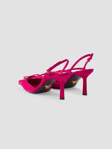 Prada Women's Suede Slingback Pumps - Pink | Thumbnail 3 Prada Women's Suede Slingback Pumps - Pink | Thumbnail 3