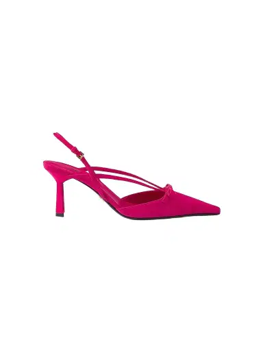 Prada Women's Suede Slingback Pumps - Pink | Thumbnail 1 Prada Women's Suede Slingback Pumps - Pink | Thumbnail 1