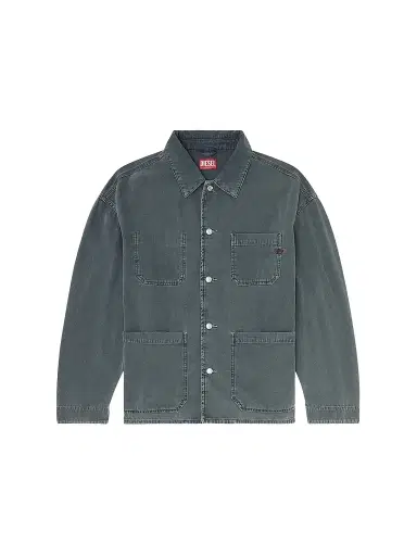 Diesel Men's Stack Cotton Utility Jacket - Antique Grey | Thumbnail 1 Diesel Men's Stack Cotton Utility Jacket - Antique Grey | Thumbnail 1