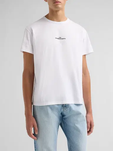 Maison Margiela Men's Logo Regular-Fit Cotton Crewneck T-Shirt - White | Thumbnail 4 Maison Margiela Men's Logo Regular-Fit Cotton Crewneck T-Shirt - White | Thumbnail 4