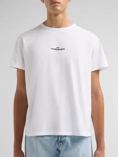 Maison Margiela Men's Logo Regular-Fit Cotton Crewneck T-Shirt - White | Thumbnail 5 Maison Margiela Men's Logo Regular-Fit Cotton Crewneck T-Shirt - White | Thumbnail 5