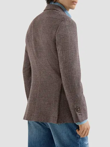 Brunello Cucinelli Men's Comfort Wool and Cashmere Flannel Deconstructed Cavallo Blazer - Blueberry | Thumbnail 3 Brunello Cucinelli Men's Comfort Wool and Cashmere Flannel Deconstructed Cavallo Blazer - Blueberry | Thumbnail 3
