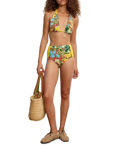 ALÉMAIS Women's Solstice Floral Halter Bikini Top | Thumbnail 2 ALÉMAIS Women's Solstice Floral Halter Bikini Top | Thumbnail 2