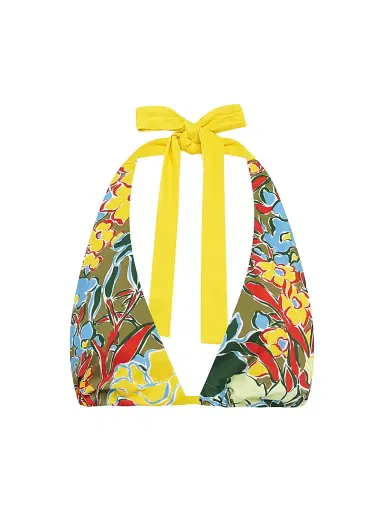 ALÉMAIS Women's Solstice Floral Halter Bikini Top | Thumbnail 1 ALÉMAIS Women's Solstice Floral Halter Bikini Top | Thumbnail 1