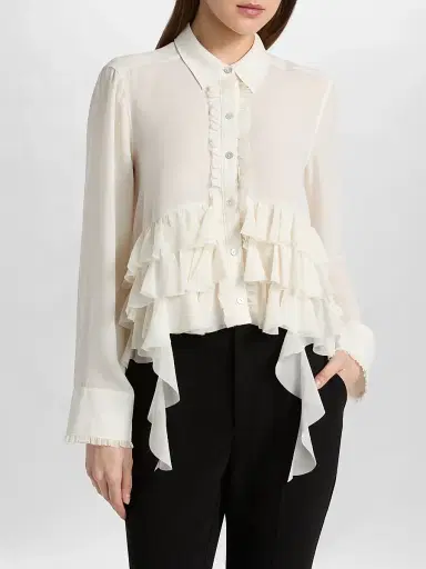 Cinq à Sept Women's Nori Ruffled Top - | Thumbnail 3 Cinq à Sept Women's Nori Ruffled Top - | Thumbnail 3
