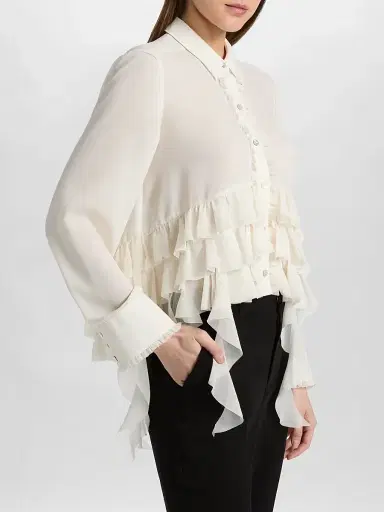 Cinq à Sept Women's Nori Ruffled Top - | Thumbnail 4 Cinq à Sept Women's Nori Ruffled Top - | Thumbnail 4
