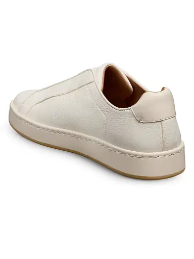 Allen Edmonds Men's Banks Leather Sneakers - White | Thumbnail 2 Allen Edmonds Men's Banks Leather Sneakers - White | Thumbnail 2