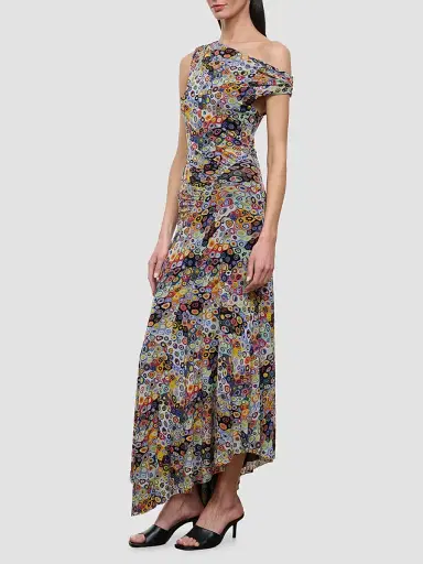 Staud Women's Amaris Asymmetric Maxi Dress - Millefiori Mosaic - Size XL | Thumbnail 6 Staud Women's Amaris Asymmetric Maxi Dress - Millefiori Mosaic - Size XL | Thumbnail 6