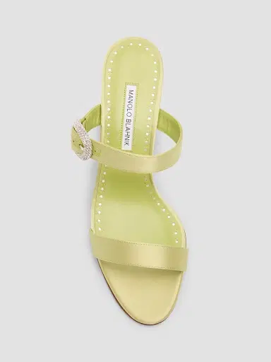 Manolo Blahnik Women's Zutosanmu 50MM Sandals - Medium Green | Thumbnail 5 Manolo Blahnik Women's Zutosanmu 50MM Sandals - Medium Green | Thumbnail 5