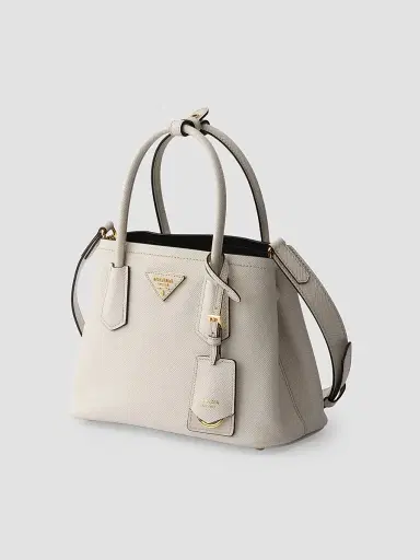 Prada Women's Small Double Saffiano Leather Bag | Thumbnail 5 Prada Women's Small Double Saffiano Leather Bag | Thumbnail 5