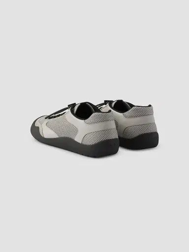 Prada Men's Speedrock Leather and Mesh Fabric Sneakers - Grey | Thumbnail 3 Prada Men's Speedrock Leather and Mesh Fabric Sneakers - Grey | Thumbnail 3