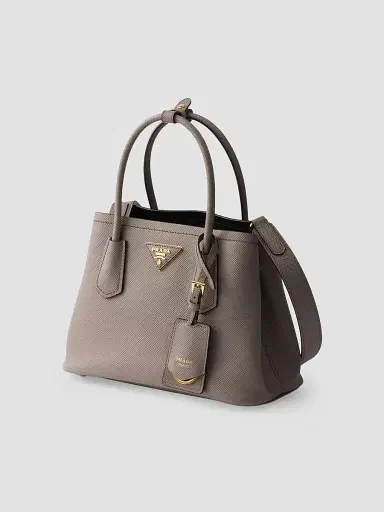 Prada Women's Small Double Saffiano Leather Bag | Thumbnail 5 Prada Women's Small Double Saffiano Leather Bag | Thumbnail 5