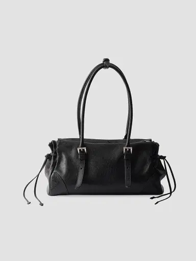 Prada Women's Bonnie Antiqued Leather Tote Bag - Black | Thumbnail 5 Prada Women's Bonnie Antiqued Leather Tote Bag - Black | Thumbnail 5