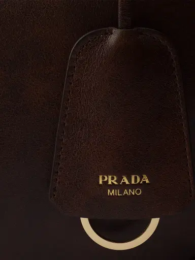 Prada Women's Boogie Large Leather Shoulder Bag - Brown | Thumbnail 5 Prada Women's Boogie Large Leather Shoulder Bag - Brown | Thumbnail 5