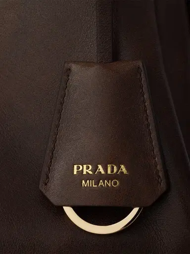 Prada Women's Aimée Medium Leather Shoulder Bag - Brown | Thumbnail 6 Prada Women's Aimée Medium Leather Shoulder Bag - Brown | Thumbnail 6