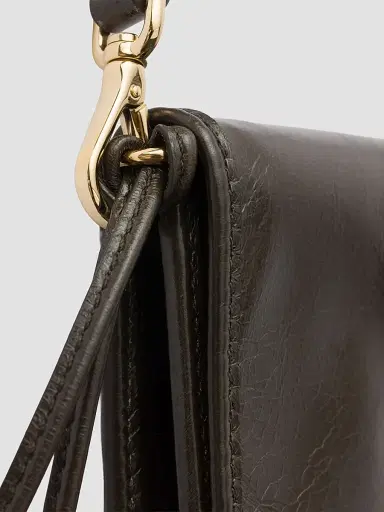Prada Women's Leather Wallet with Shoulder Strap - Dark Green | Thumbnail 5 Prada Women's Leather Wallet with Shoulder Strap - Dark Green | Thumbnail 5