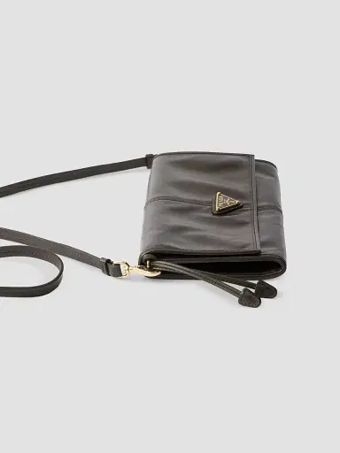 Prada Women's Leather Wallet with Shoulder Strap - Dark Green | Thumbnail 6 Prada Women's Leather Wallet with Shoulder Strap - Dark Green | Thumbnail 6