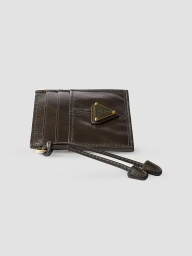 Prada Women's Leather Card Holder - Dark Green | Thumbnail 3 Prada Women's Leather Card Holder - Dark Green | Thumbnail 3