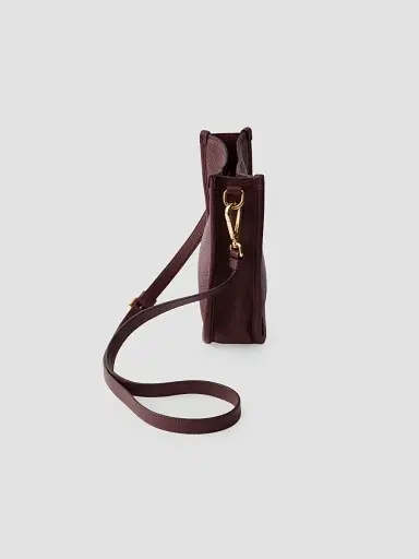 Prada Women's Mini Leather Shoulder Bag - Dark Red | Thumbnail 4 Prada Women's Mini Leather Shoulder Bag - Dark Red | Thumbnail 4