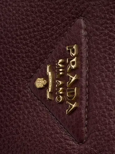 Prada Women's Mini Leather Shoulder Bag - Dark Red | Thumbnail 6 Prada Women's Mini Leather Shoulder Bag - Dark Red | Thumbnail 6