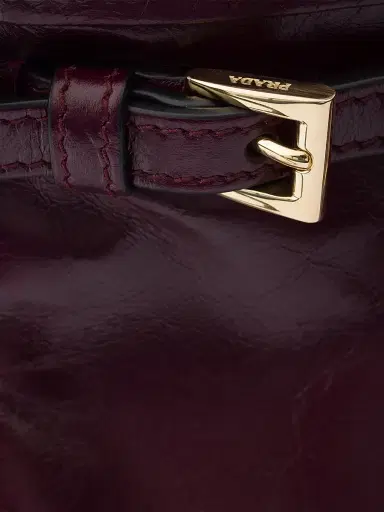 Prada Women's Bonnie Leather Mini Shoulder Bag - Dark Red | Thumbnail 7 Prada Women's Bonnie Leather Mini Shoulder Bag - Dark Red | Thumbnail 7