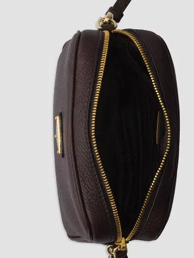 Prada Women's Leather Mini Shoulder Bag - Brown | Thumbnail 4 Prada Women's Leather Mini Shoulder Bag - Brown | Thumbnail 4