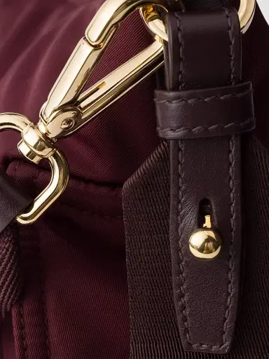 Prada Women's Explore Re-Nylon and Leather Shoulder Bag - Dark Red | Thumbnail 6 Prada Women's Explore Re-Nylon and Leather Shoulder Bag - Dark Red | Thumbnail 6