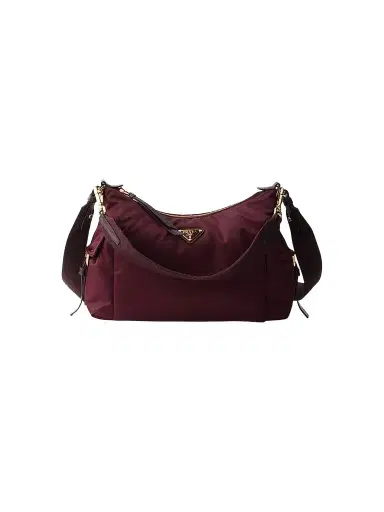 Prada Women's Explore Re-Nylon and Leather Shoulder Bag - Dark Red | Thumbnail 1 Prada Women's Explore Re-Nylon and Leather Shoulder Bag - Dark Red | Thumbnail 1
