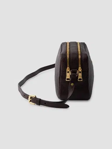 Prada Women's Small Leather Shoulder Bag - Dark Brown | Thumbnail 4 Prada Women's Small Leather Shoulder Bag - Dark Brown | Thumbnail 4