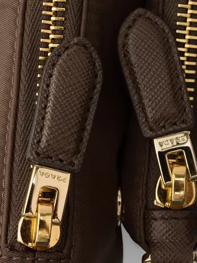 Prada Women's Re-Nylon and Saffiano Leather Mini Shoulder Bag | Thumbnail 6 Prada Women's Re-Nylon and Saffiano Leather Mini Shoulder Bag | Thumbnail 6