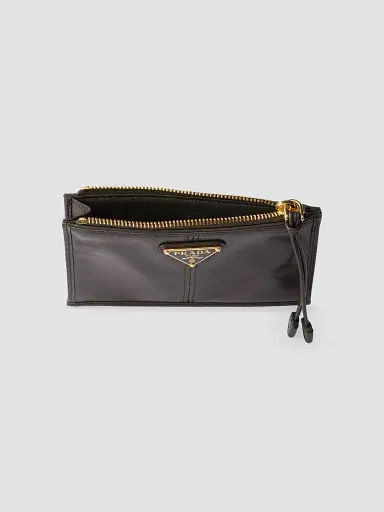 Prada Women's Leather Card Holder with Zipper - Green | Thumbnail 4 Prada Women's Leather Card Holder with Zipper - Green | Thumbnail 4