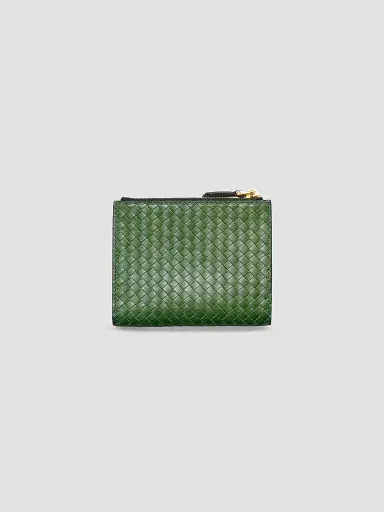 Prada Women's Woven Madras Leather Wallet - Green | Thumbnail 2 Prada Women's Woven Madras Leather Wallet - Green | Thumbnail 2