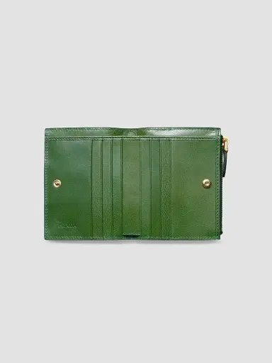 Prada Women's Woven Madras Leather Wallet - Green | Thumbnail 3 Prada Women's Woven Madras Leather Wallet - Green | Thumbnail 3