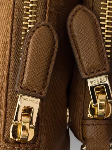 Prada Women's Re-Nylon and Saffiano Leather Mini Shoulder Bag | Thumbnail 6 Prada Women's Re-Nylon and Saffiano Leather Mini Shoulder Bag | Thumbnail 6