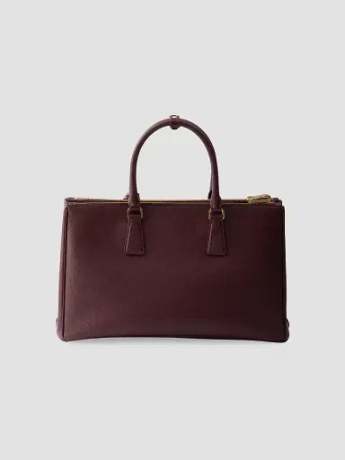 Prada Women's Galleria Saffiano Leather Tote Bag - Dark Red | Thumbnail 3 Prada Women's Galleria Saffiano Leather Tote Bag - Dark Red | Thumbnail 3