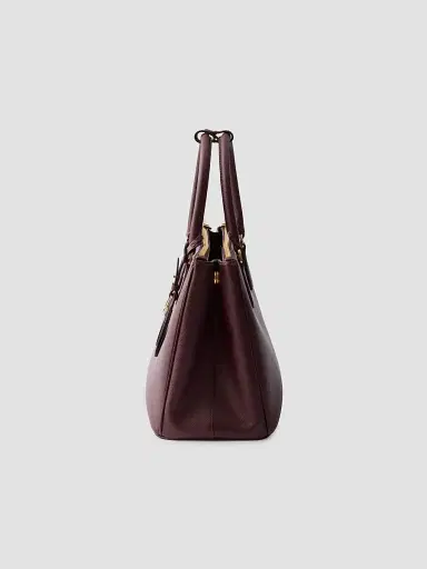 Prada Women's Galleria Saffiano Leather Tote Bag - Dark Red | Thumbnail 4 Prada Women's Galleria Saffiano Leather Tote Bag - Dark Red | Thumbnail 4