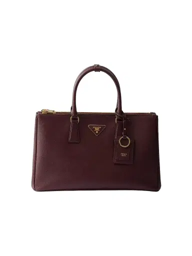 Prada Women's Galleria Saffiano Leather Tote Bag - Dark Red | Thumbnail 1 Prada Women's Galleria Saffiano Leather Tote Bag - Dark Red | Thumbnail 1