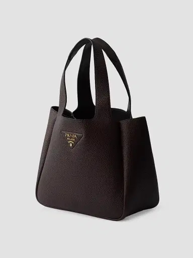 Prada Women's Leather Tote Bag - Dark Brown | Thumbnail 3 Prada Women's Leather Tote Bag - Dark Brown | Thumbnail 3
