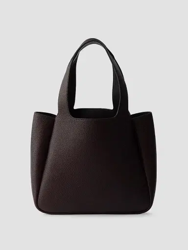 Prada Women's Leather Tote Bag - Dark Brown | Thumbnail 4 Prada Women's Leather Tote Bag - Dark Brown | Thumbnail 4