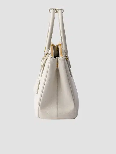 Prada Women's Medium Galleria Saffiano Leather Top Handle Bag - Chalk White | Thumbnail 6 Prada Women's Medium Galleria Saffiano Leather Top Handle Bag - Chalk White | Thumbnail 6