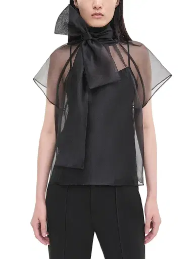 Simkhai Women's Feyre Bow-Neck Top | Thumbnail 1 Simkhai Women's Feyre Bow-Neck Top | Thumbnail 1