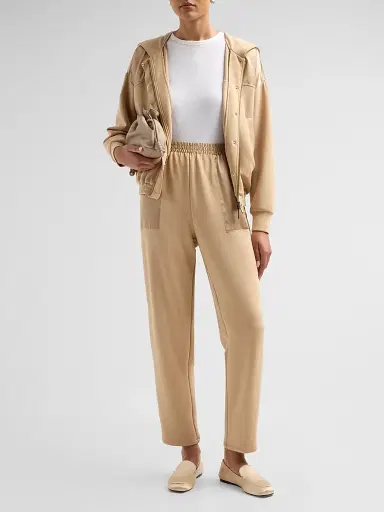 Ramy Brook Women's Fiona Satin-Trim Hooded Jacket - Camel - Size XL | Thumbnail 2 Ramy Brook Women's Fiona Satin-Trim Hooded Jacket - Camel - Size XL | Thumbnail 2
