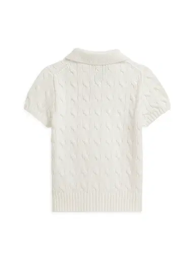 Polo Ralph Lauren Little Boy's & Boy's Cable-Knit Polo Sweater - Deckwash White | Thumbnail 2 Polo Ralph Lauren Little Boy's & Boy's Cable-Knit Polo Sweater - Deckwash White | Thumbnail 2